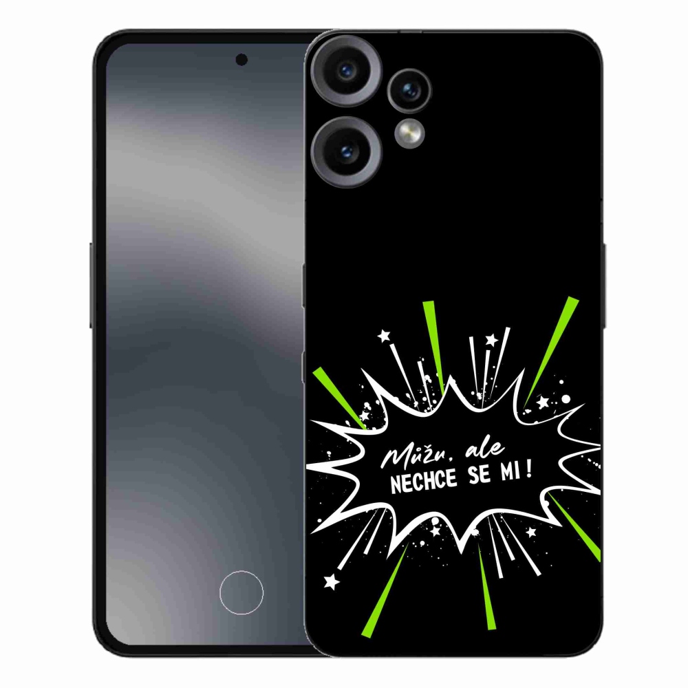 Gelový kryt mmCase na Nothing CMF Phone 2 Pro - vtipný text 11 černé pozadí