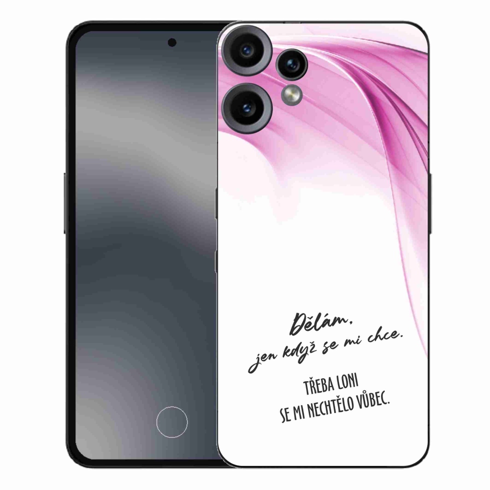 Gelový kryt mmCase na Nothing CMF Phone 2 Pro - vtipný text 12 bílé pozadí
