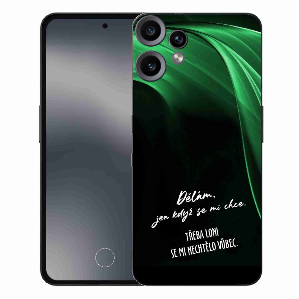 Gelový kryt mmCase na Nothing CMF Phone 2 Pro - vtipný text 12 černé pozadí