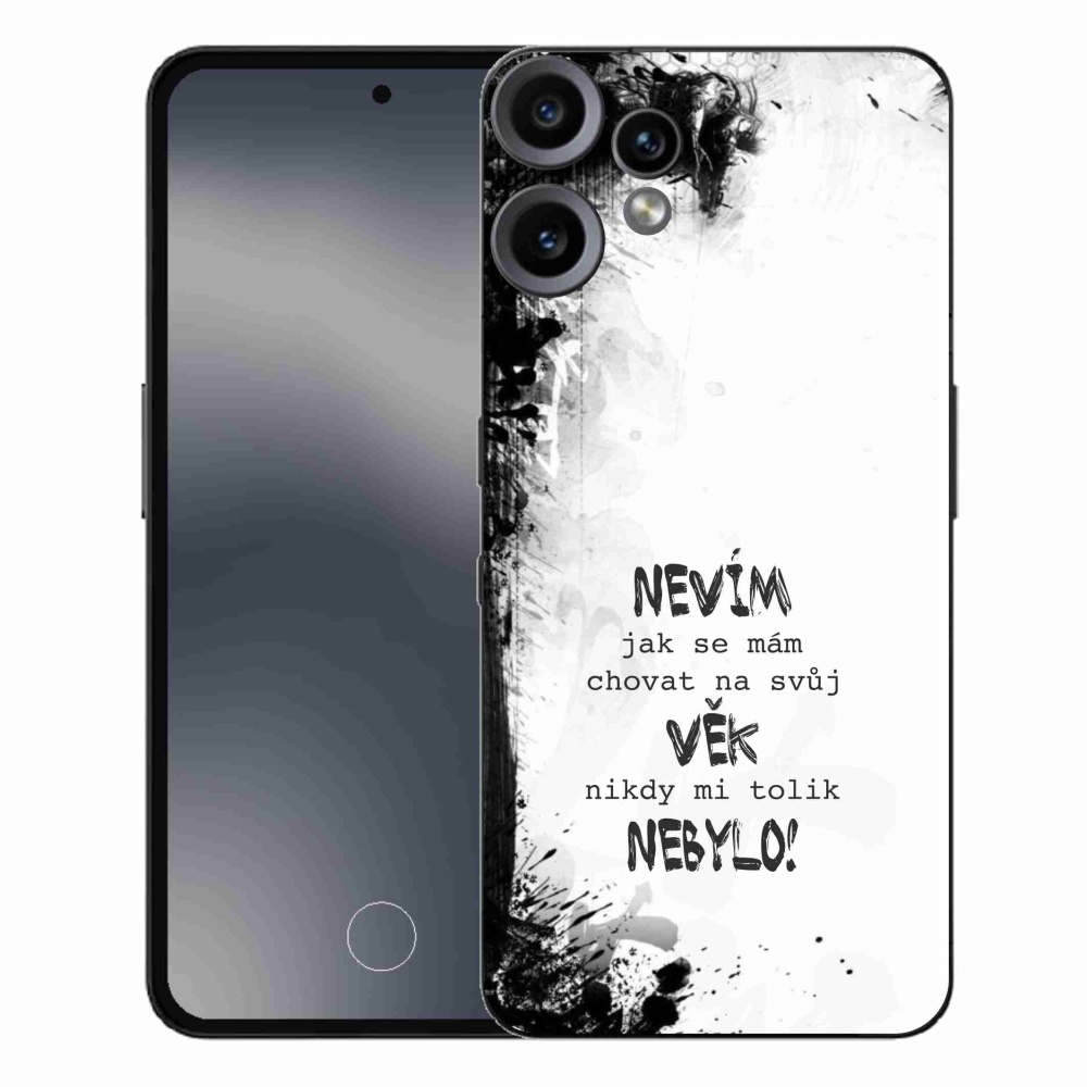 Gelový kryt mmCase na Nothing CMF Phone 2 Pro - vtipný text 14 bílé pozadí