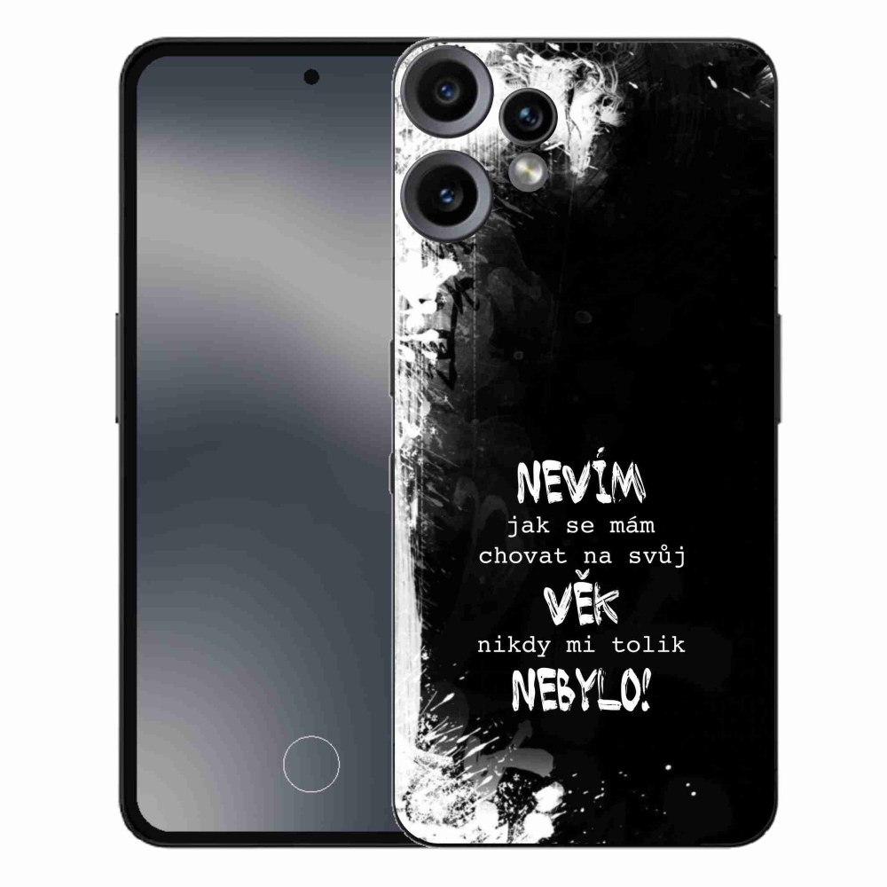 Gelový kryt mmCase na Nothing CMF Phone 2 Pro - vtipný text 14 černé pozadí