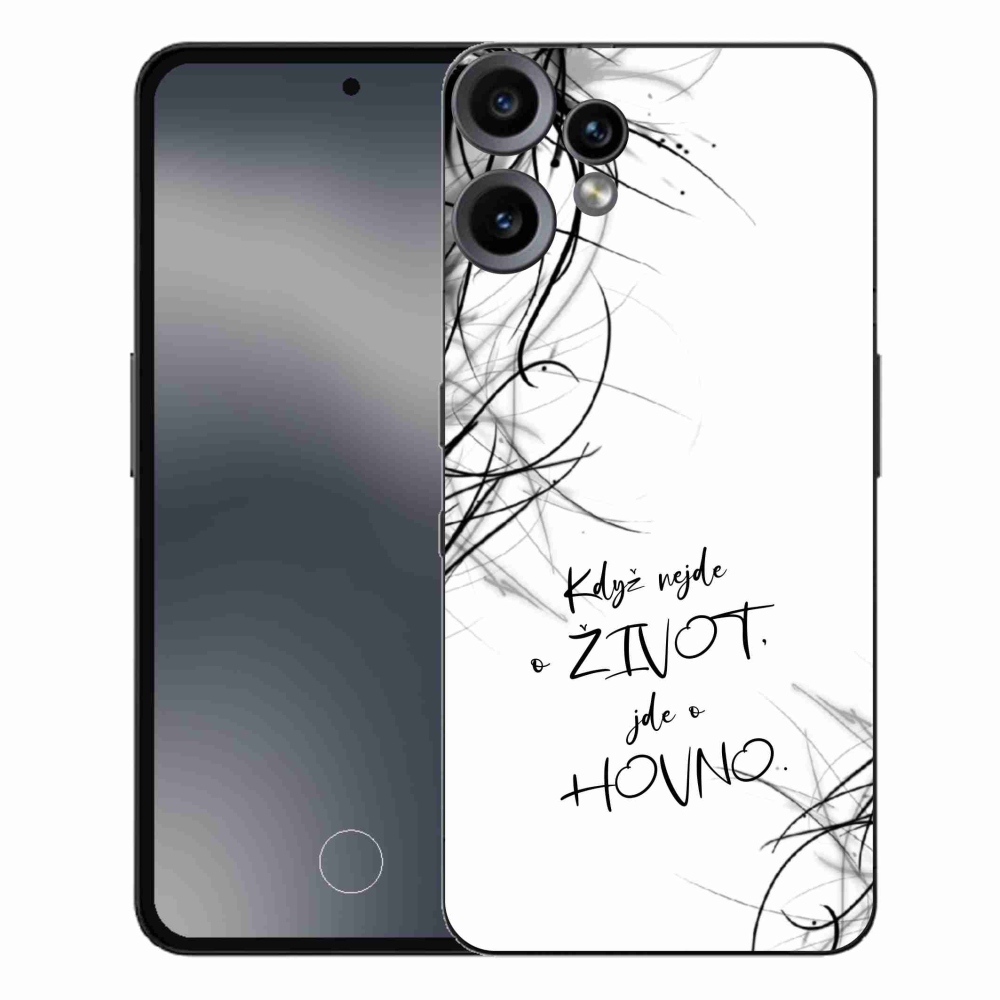 Gelový kryt mmCase na Nothing CMF Phone 2 Pro - vtipný text 16 bílé pozadí