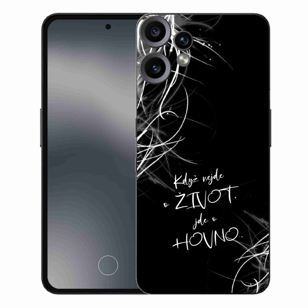 Gelový kryt mmCase na Nothing CMF Phone 2 Pro - vtipný text 16 černé pozadí