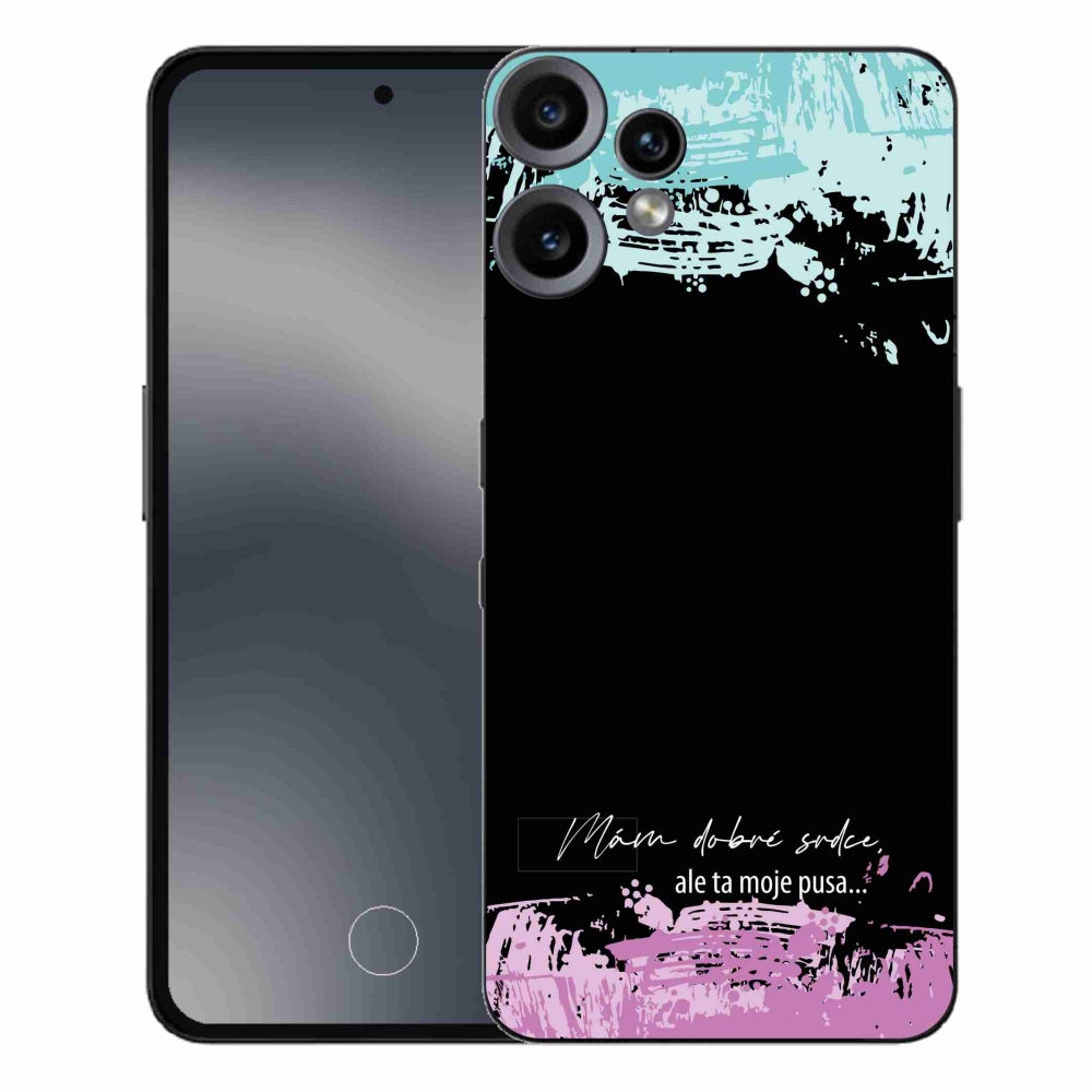 Gelový kryt mmCase na Nothing CMF Phone 2 Pro - vtipný text 3 černé pozadí