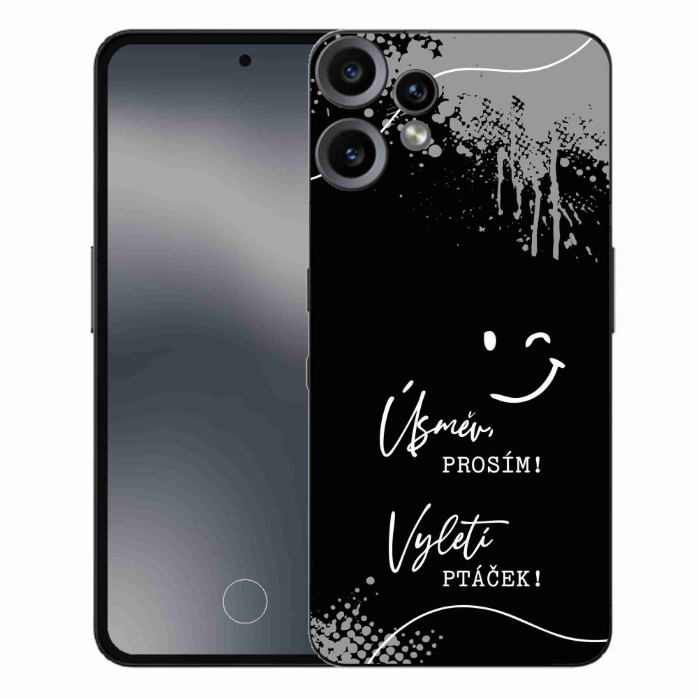 Gelový kryt mmCase na Nothing CMF Phone 2 Pro - vtipný text 4 černé pozadí