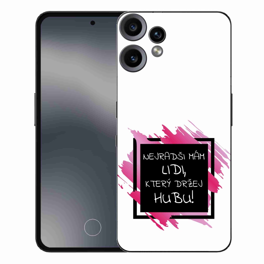 Gelový kryt mmCase na Nothing CMF Phone 2 Pro - vtipný text 7 černobílé pozadí