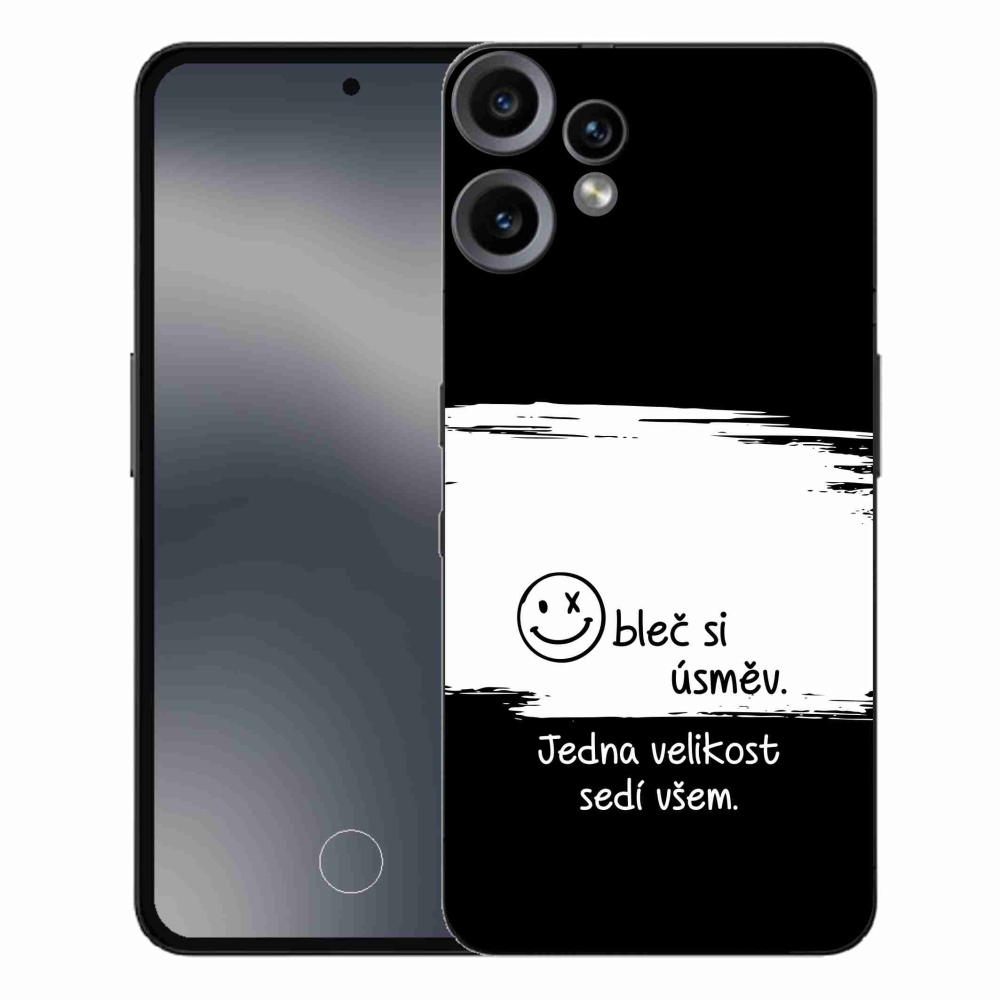 Gelový kryt mmCase na Nothing CMF Phone 2 Pro - vtipný text 8 bíločerné pozadí
