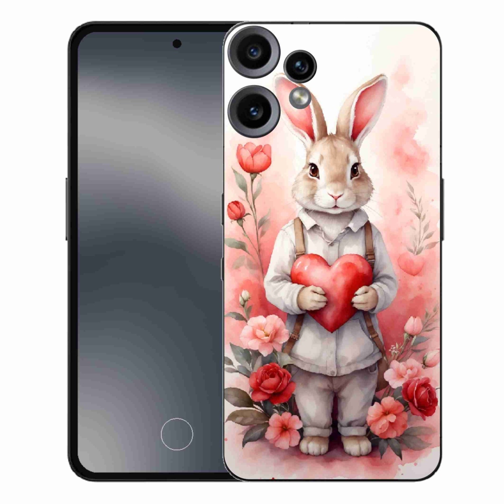 Gelový kryt mmCase na Nothing CMF Phone 2 Pro - zajíc se srdíčkem