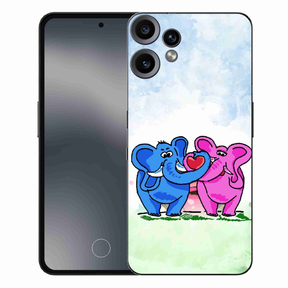 Gelový kryt mmCase na Nothing CMF Phone 2 Pro - zamilovaní sloni