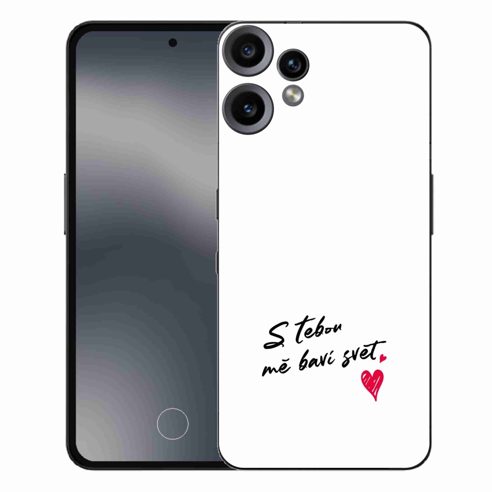 Gelový kryt mmCase na Nothing CMF Phone 2 Pro - zamilovaný text 1 bílé pozadí