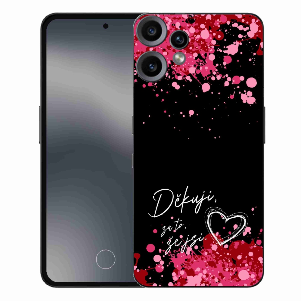 Gelový kryt mmCase na Nothing CMF Phone 2 Pro - zamilovaný text 2 černé pozadí