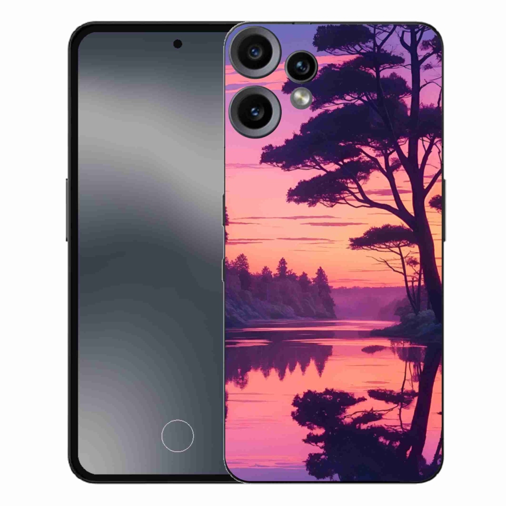 Gelový kryt mmCase na Nothing CMF Phone 2 Pro - západ slunce nad jezerem