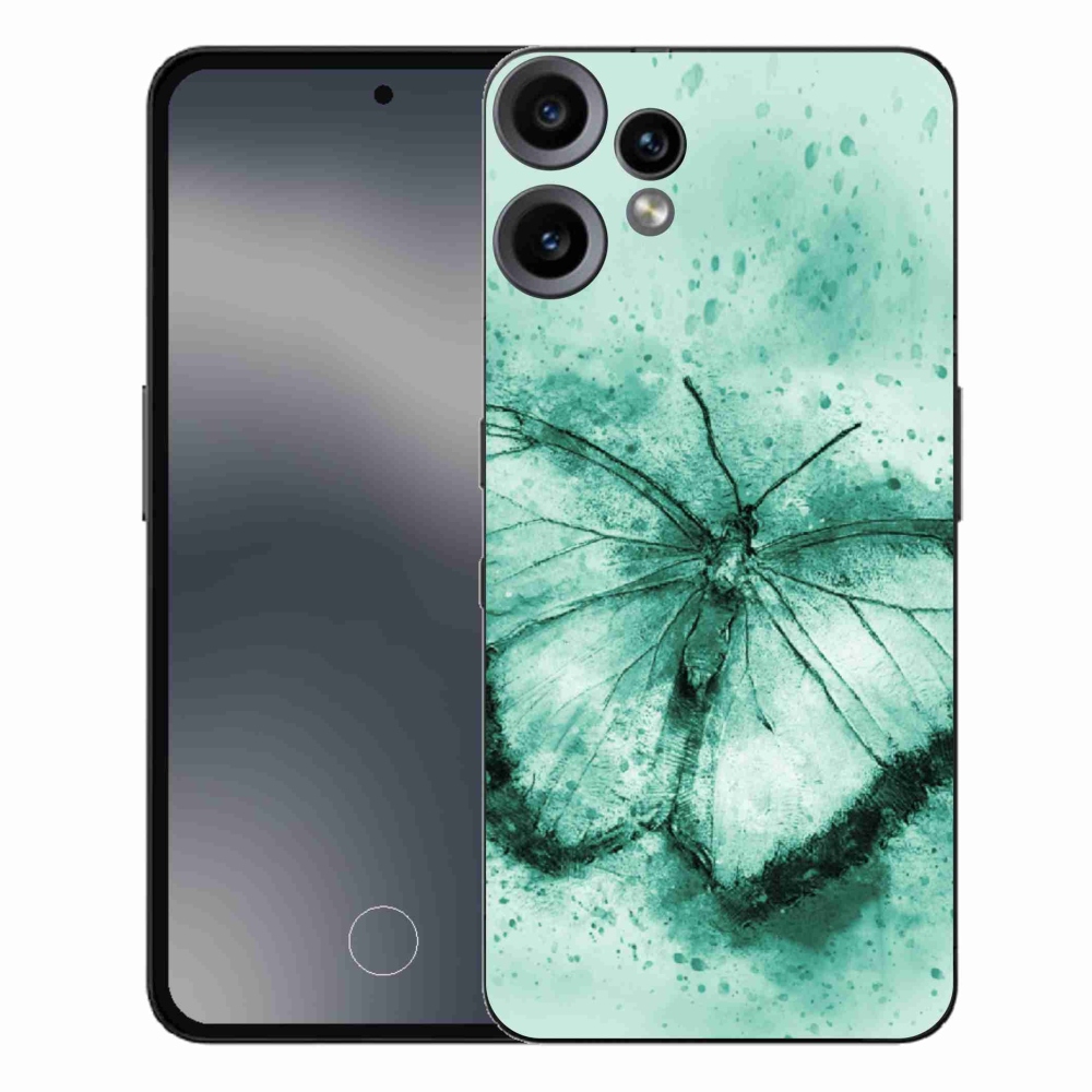 Gelový kryt mmCase na Nothing CMF Phone 2 Pro - zelený motýl