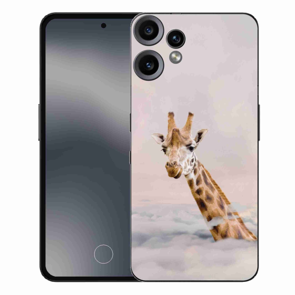 Gelový kryt mmCase na Nothing CMF Phone 2 Pro - žirafa v oblacích