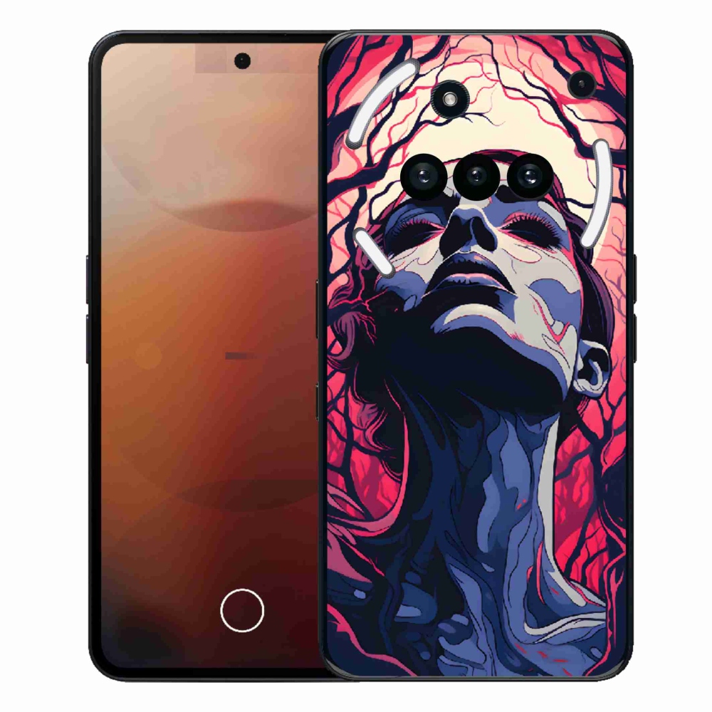 Gelový kryt mmCase na Nothing Phone (3a) - abstraktní obličej