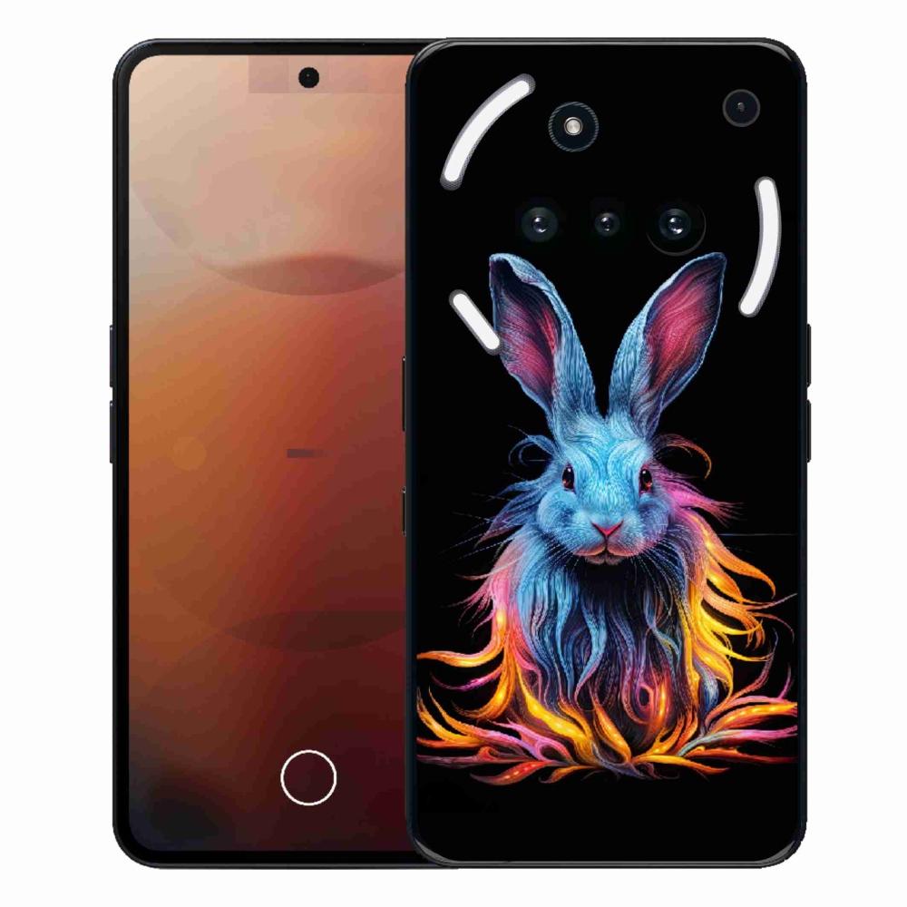Gelový kryt mmCase na Nothing Phone (3a) - abstraktní zajíc