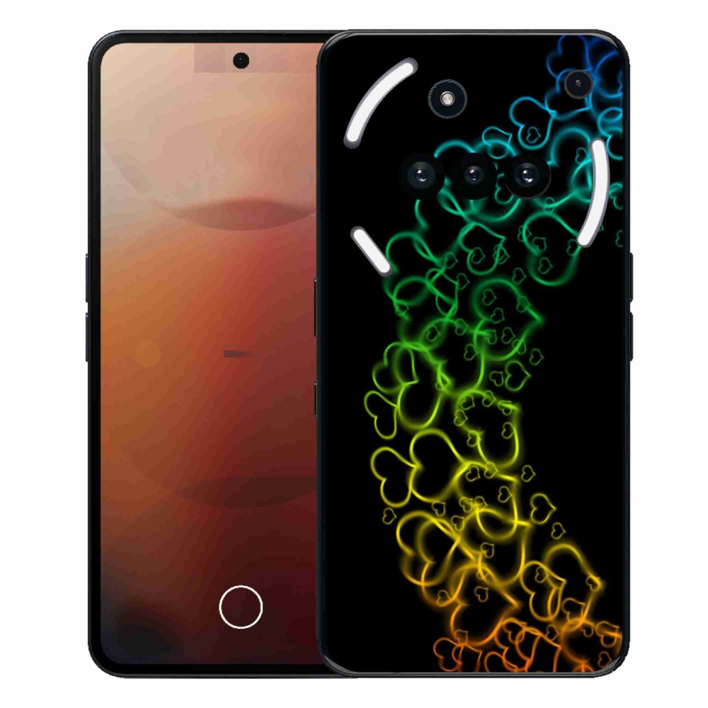 Gelový kryt mmCase na Nothing Phone (3a) - barevná srdíčka