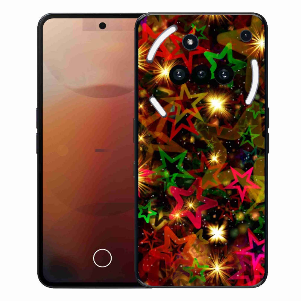 Gelový kryt mmCase na Nothing Phone (3a) - barevné hvězdičky