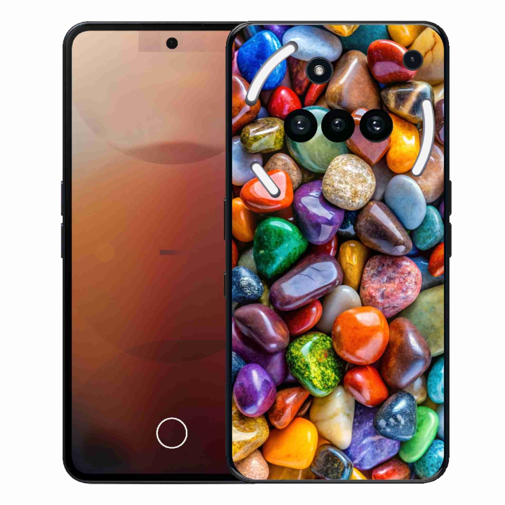 Gelový kryt mmCase na Nothing Phone (3a) - barevné kamínky