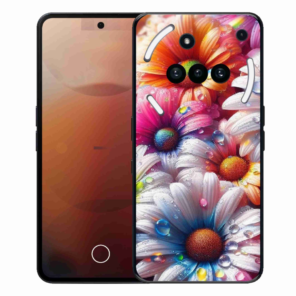 Gelový kryt mmCase na Nothing Phone (3a) - barevné kopretiny