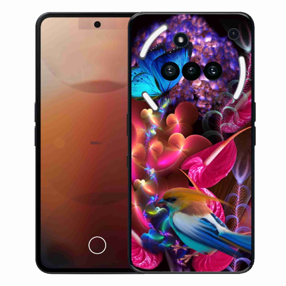 Gelový kryt mmCase na Nothing Phone (3a) - barevné květiny