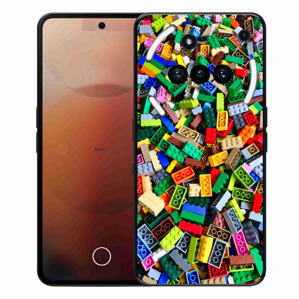 Gelový kryt mmCase na Nothing Phone (3a) - barevné stavební kostky