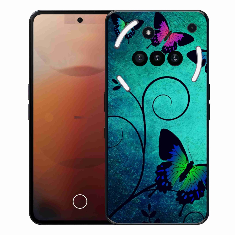 Gelový kryt mmCase na Nothing Phone (3a) - barevní motýli
