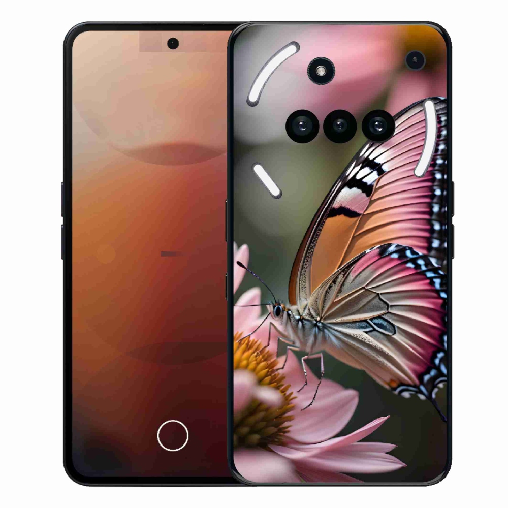 Gelový kryt mmCase na Nothing Phone (3a) - barevný motýl