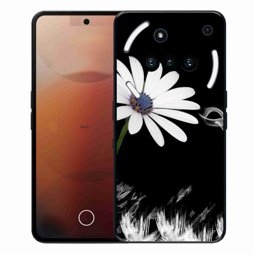 Gelový kryt mmCase na Nothing Phone (3a) - bílá květina