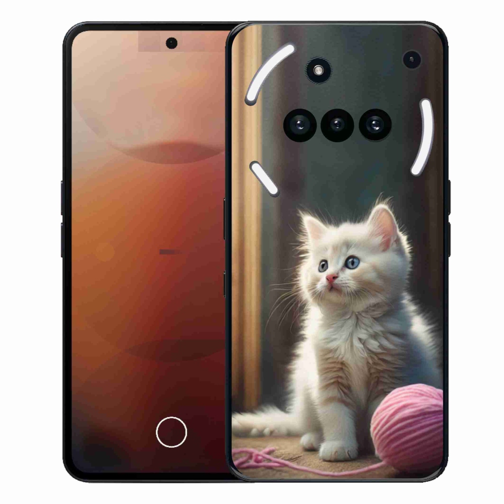 Gelový kryt mmCase na Nothing Phone (3a) - bílé kotě 2