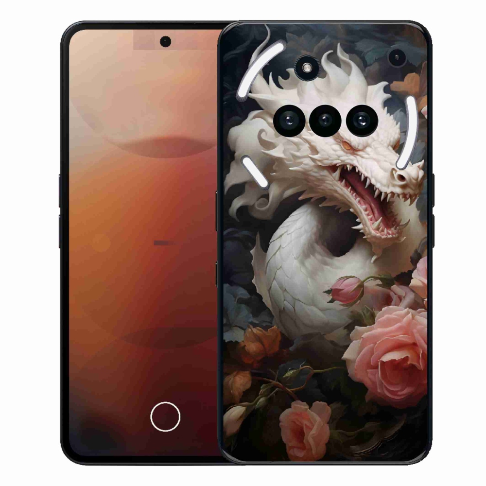 Gelový kryt mmCase na Nothing Phone (3a) - bílý drak