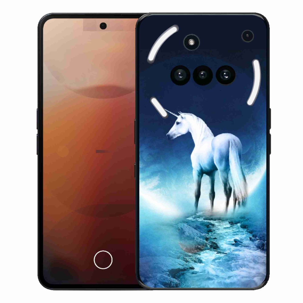 Gelový kryt mmCase na Nothing Phone (3a) - bílý jednorožec