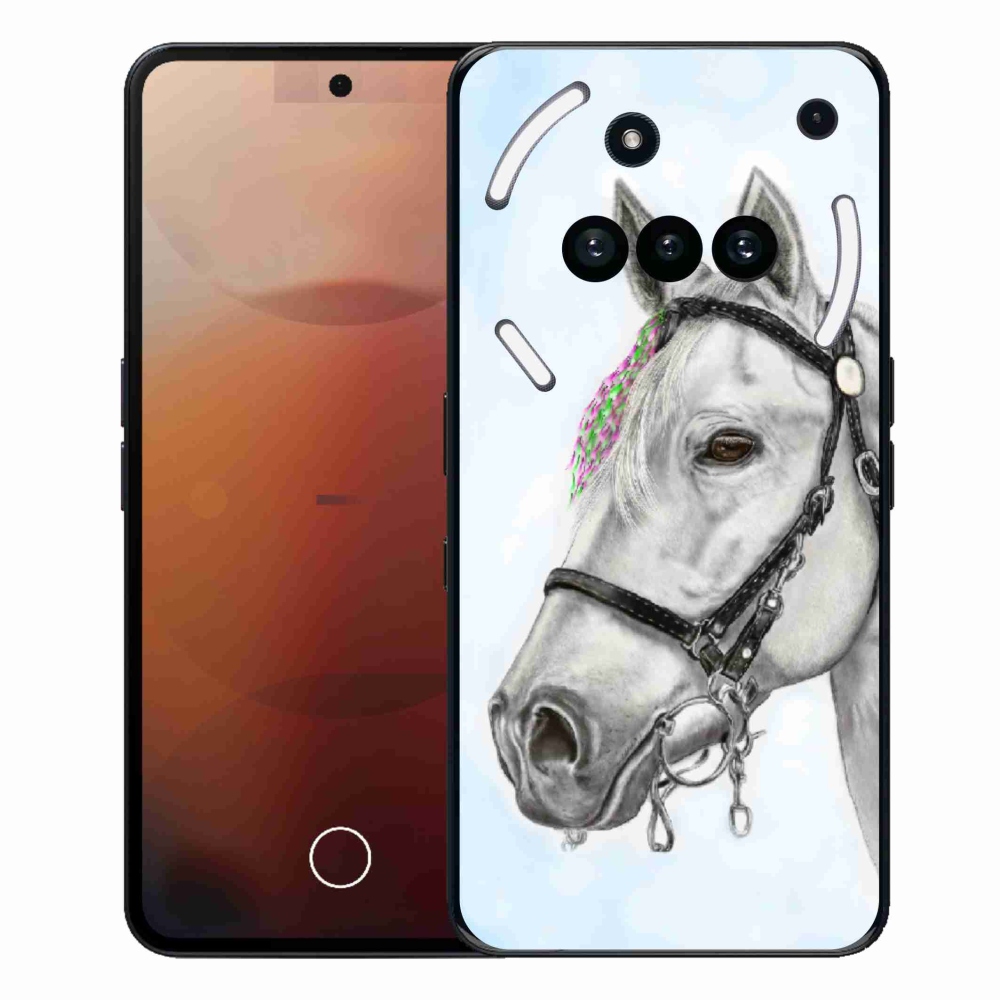 Gelový kryt mmCase na Nothing Phone (3a) - bílý kůň 1