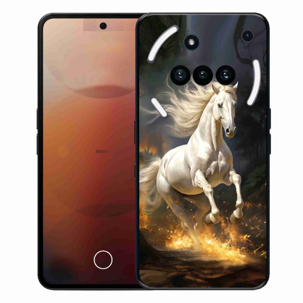 Gelový kryt mmCase na Nothing Phone (3a) - bílý kůň 2