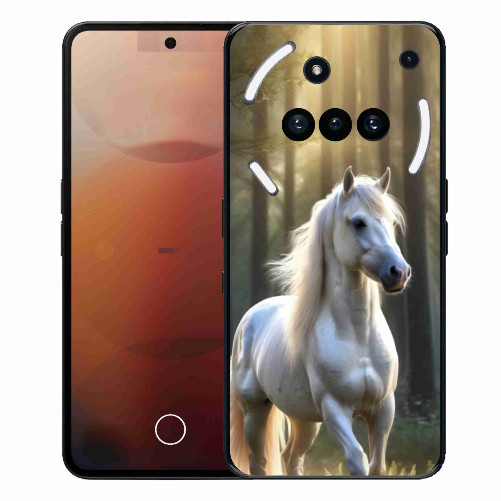 Gelový kryt mmCase na Nothing Phone (3a) - bílý kůň 3