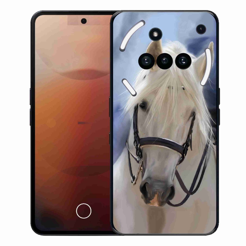 Gelový kryt mmCase na Nothing Phone (3a) - bílý kůň