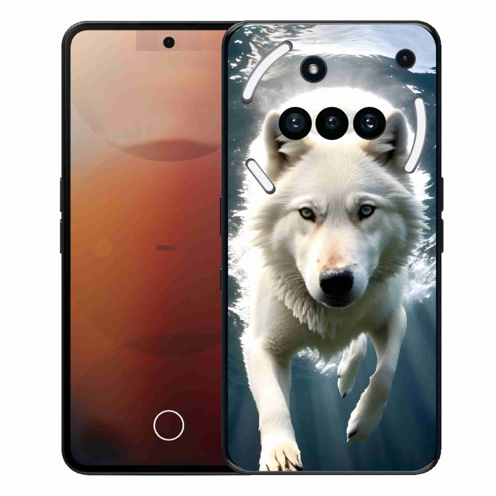 Gelový kryt mmCase na Nothing Phone (3a) - bílý vlk