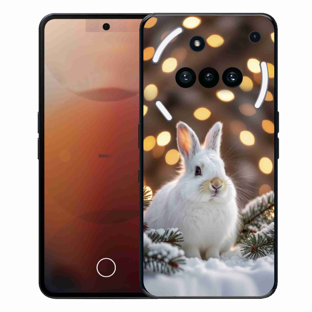 Gelový kryt mmCase na Nothing Phone (3a) - bílý zajíc