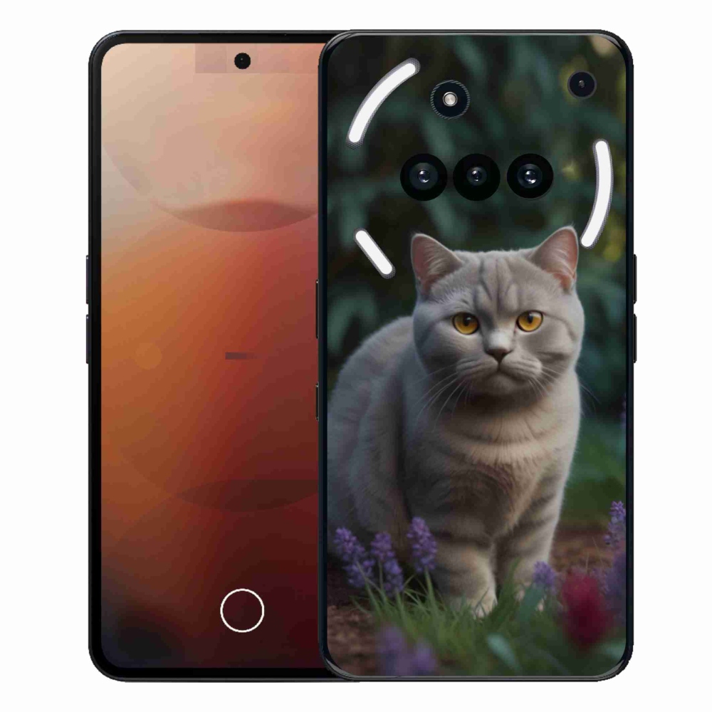 Gelový kryt mmCase na Nothing Phone (3a) - britská kočka