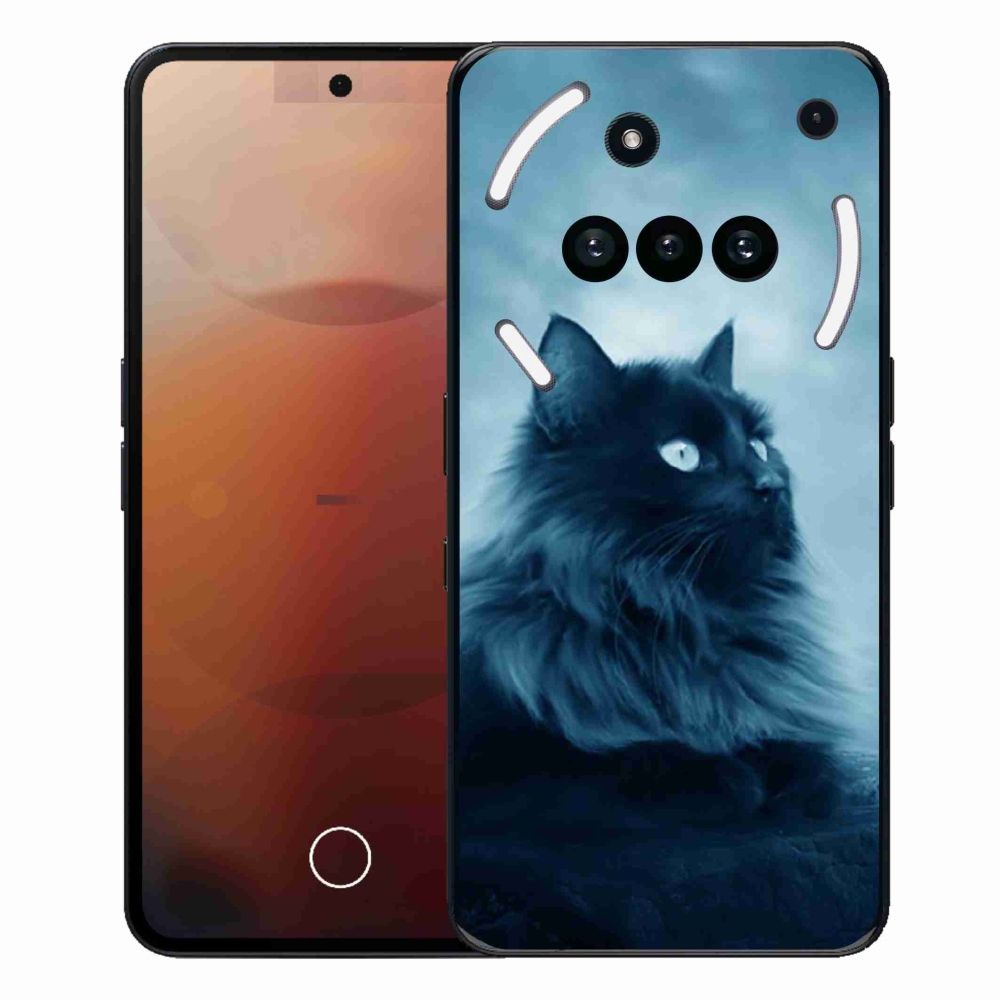 Gelový kryt mmCase na Nothing Phone (3a) - černá kočka 1