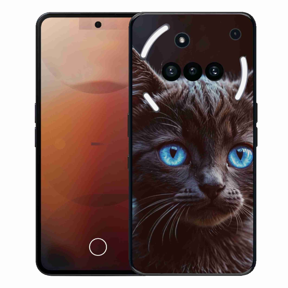 Gelový kryt mmCase na Nothing Phone (3a) - černé kotě 2