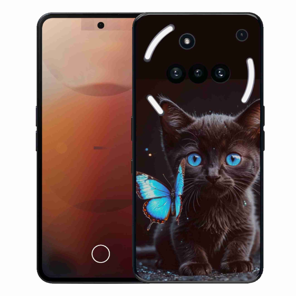Gelový kryt mmCase na Nothing Phone (3a) - černé kotě 3