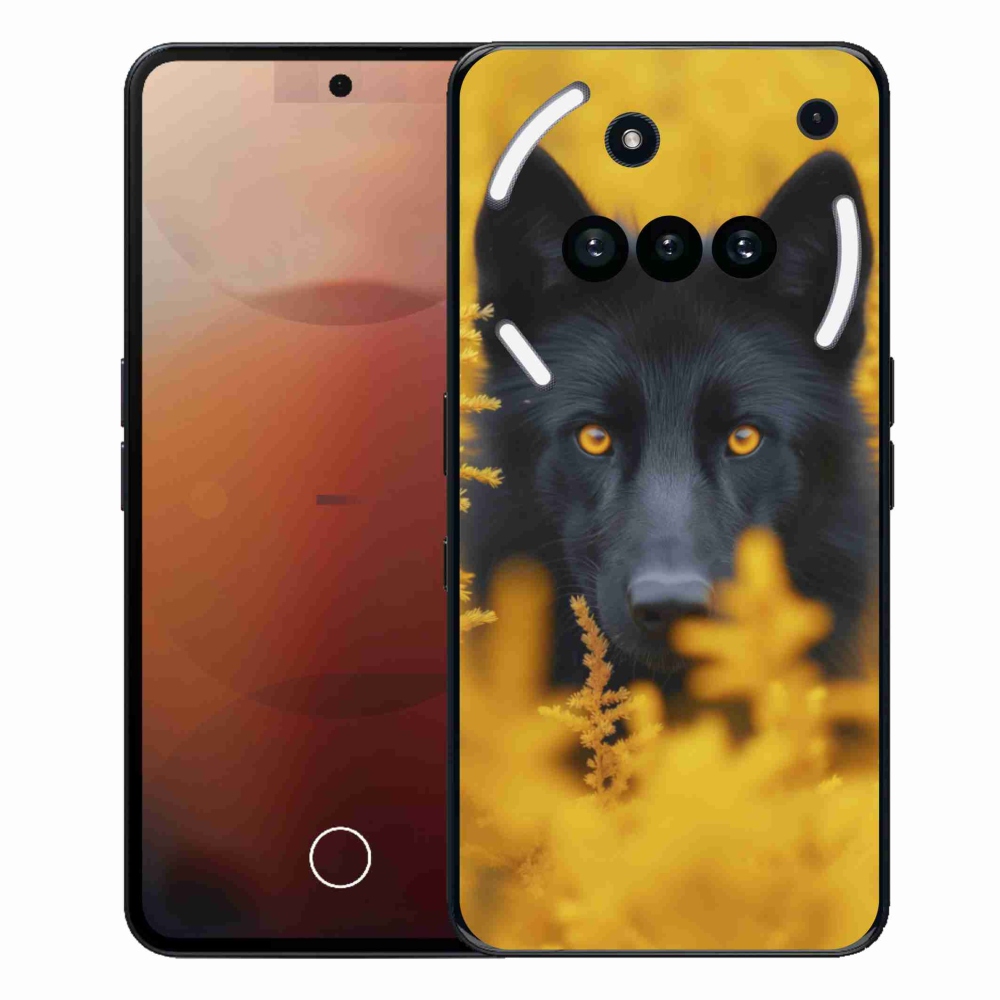 Gelový kryt mmCase na Nothing Phone (3a) - černý vlk 2