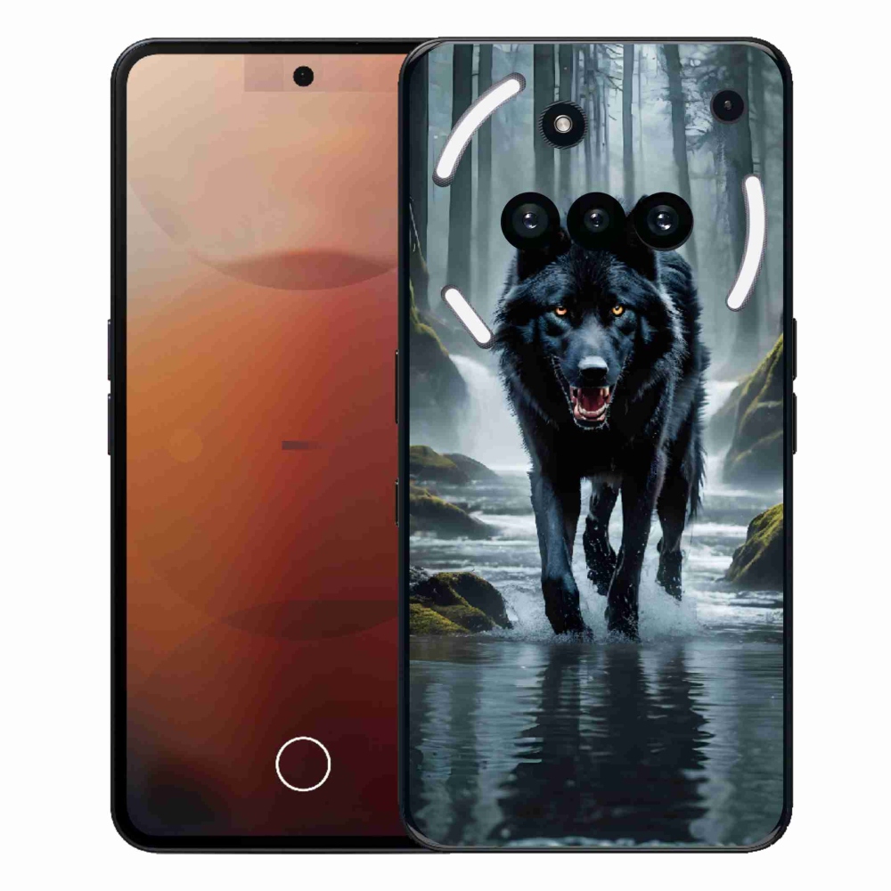 Gelový kryt mmCase na Nothing Phone (3a) - černý vlk