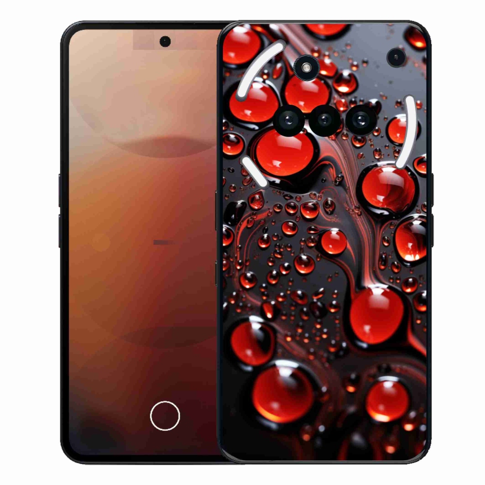 Gelový kryt mmCase na Nothing Phone (3a) - červené kapky 2