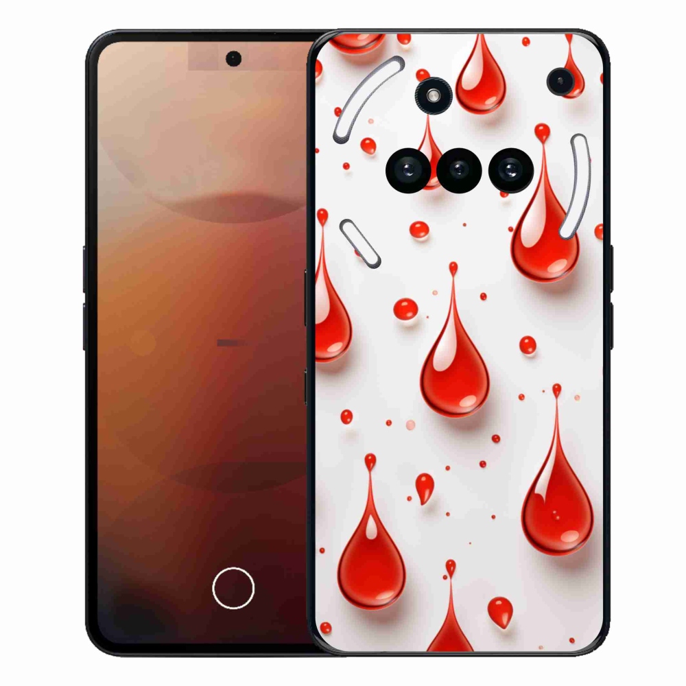 Gelový kryt mmCase na Nothing Phone (3a) - červené kapky