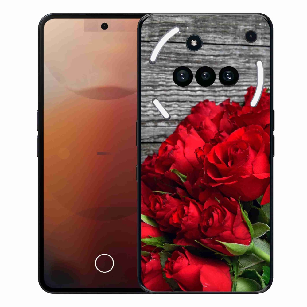 Gelový kryt mmCase na Nothing Phone (3a) - červené růže