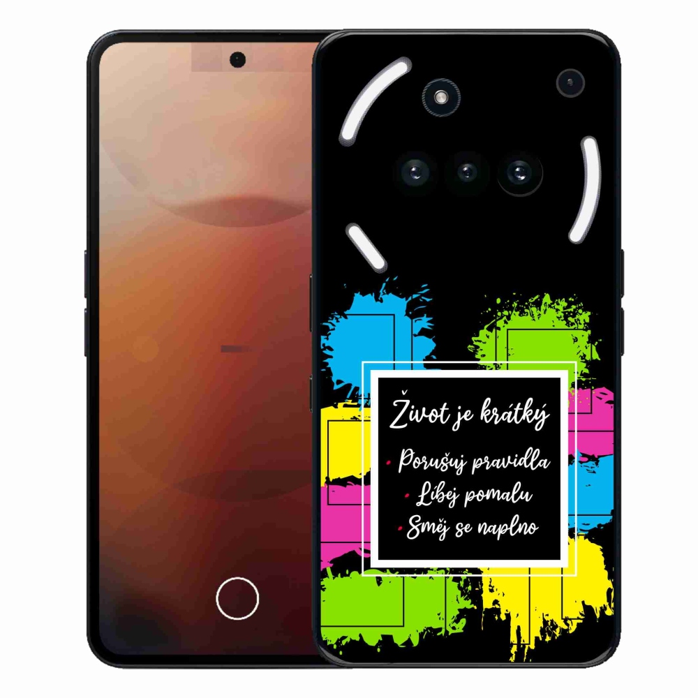 Gelový kryt mmCase na Nothing Phone (3a) - citát 5 černé pozadí