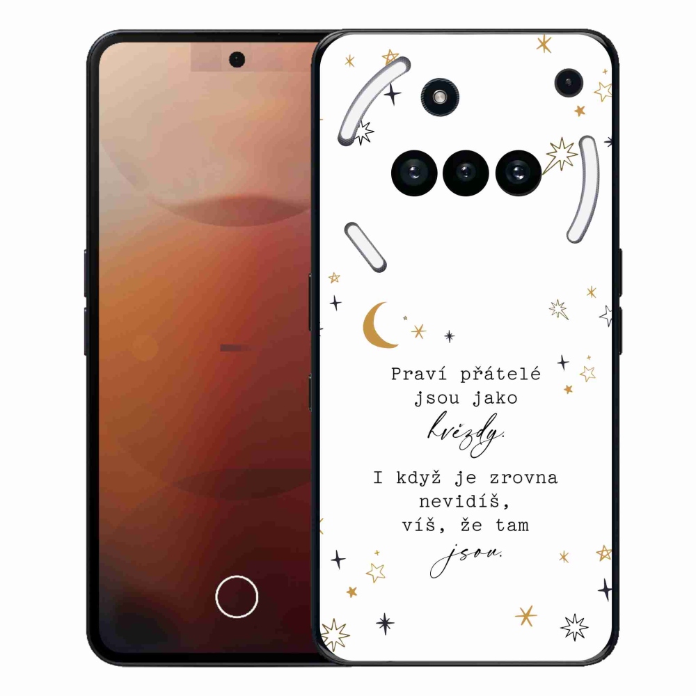 Gelový kryt mmCase na Nothing Phone (3a) - citát 6 bílé pozadí