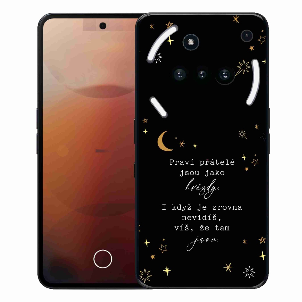 Gelový kryt mmCase na Nothing Phone (3a) - citát 6 černé pozadí